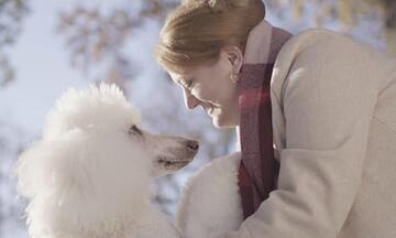 sharon svoboda with white dog