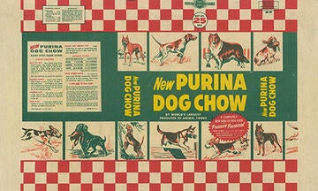  Illustrated vintage ad for Purina Dog Chow