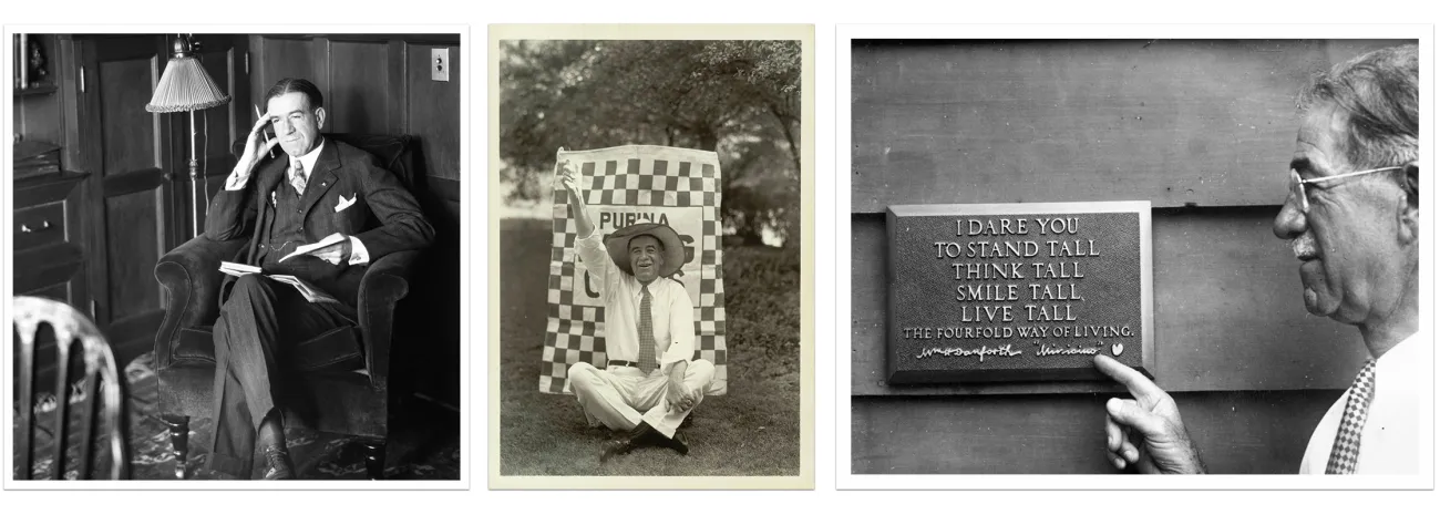 Collage of three images of Donald and William H. Danforth.